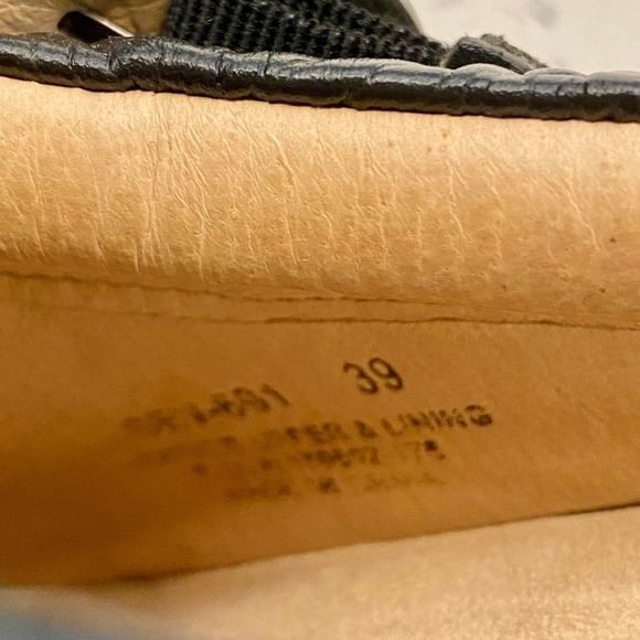 Alegria Black Leather Embossed Boho Comfort Clog Shoes Mule Slip Resistant 39 - Picture 9 of 10